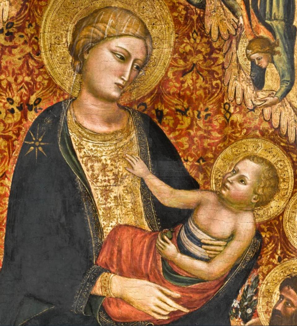 Madonna and Child Enthroned with Saints (detail)