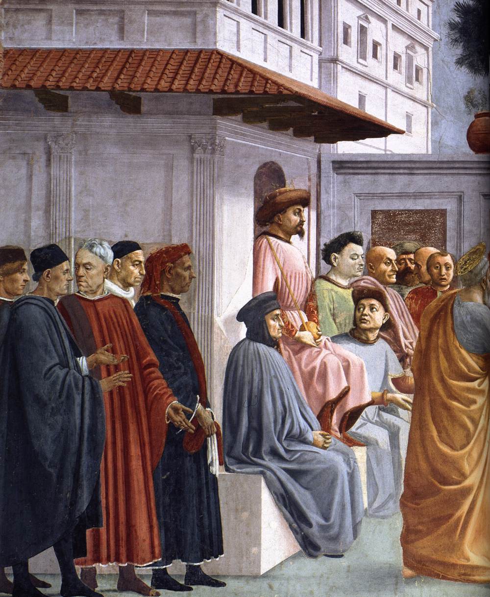 Raising of the Son of Theophilus and St Peter Enthroned (detail)