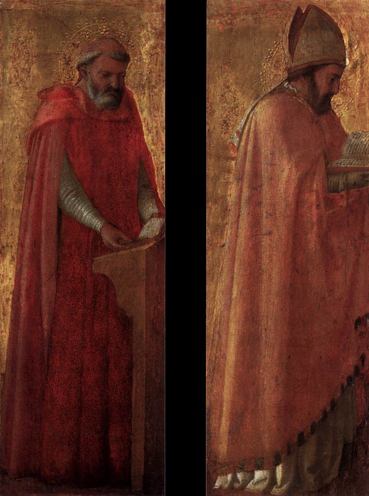 Two panels from the Pisa Altarpiece