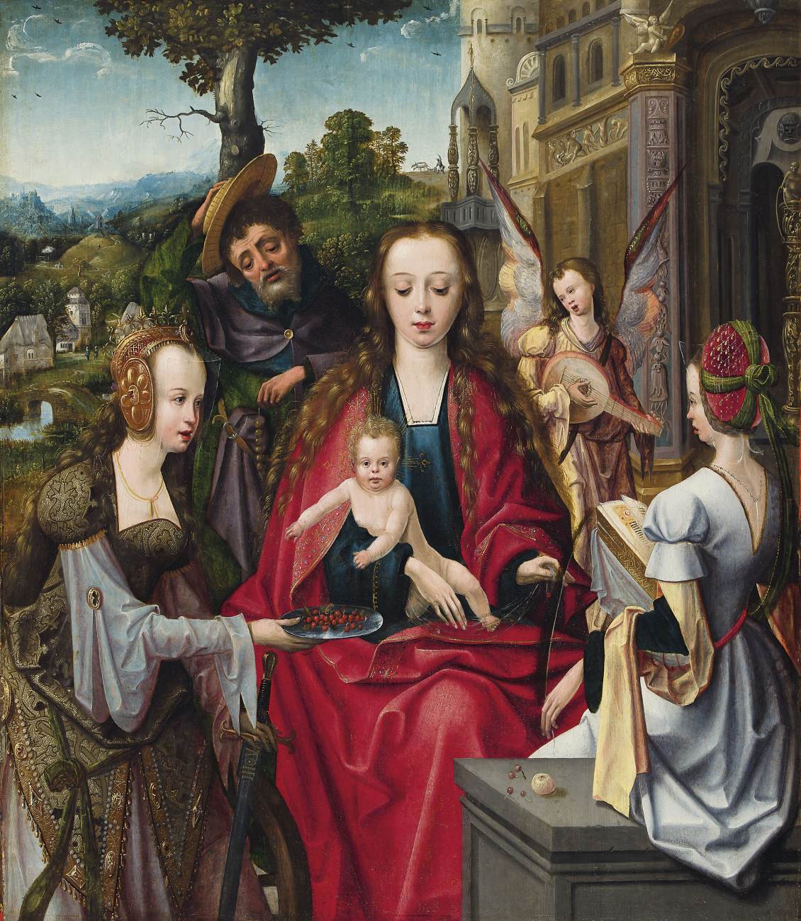 The Holy Family with Two Saints