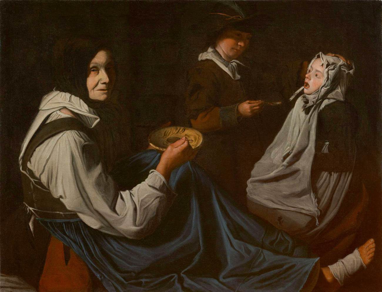 A Meal with a Woman and Two Children