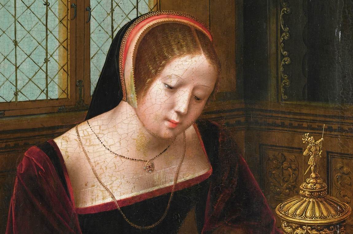 Lady Writing at a Desk (detail)