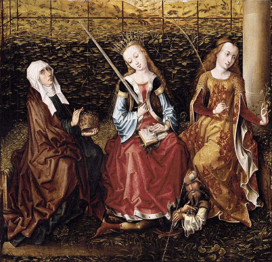 St Catherine of Alexandria with Sts Elizabeth of Hungary and Dorothy