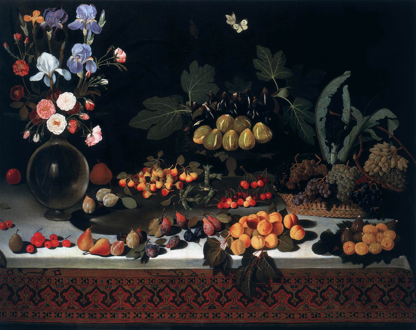 Table with Fruit and a Vase of Flower