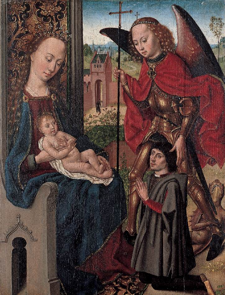 Virgin and Child Adored by a Donor Presented by St Michael