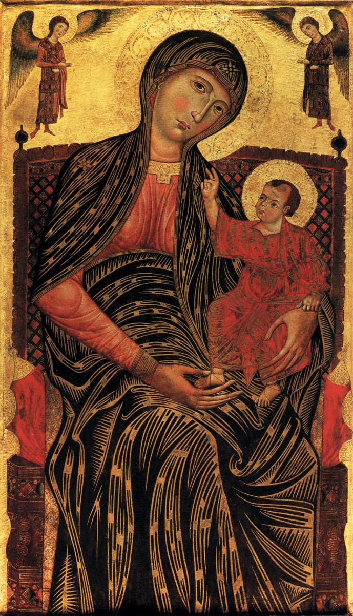 Virgin and Child Enthroned with Two Angels