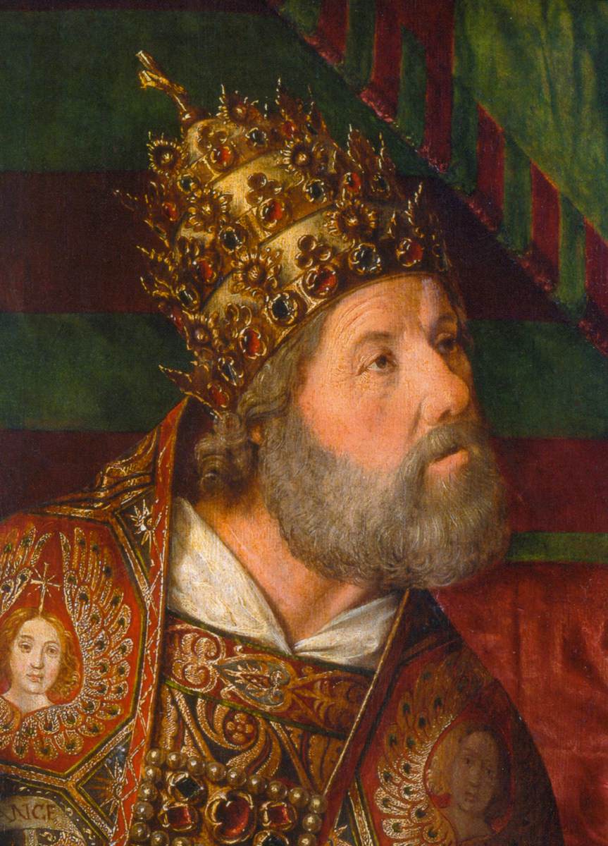 The Moulins Triptych (detail of the left shutter)