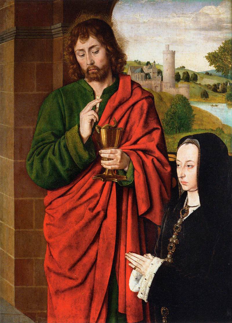 Anne of France, Duchesse de Bourbon, Presented by St John the Evangelist