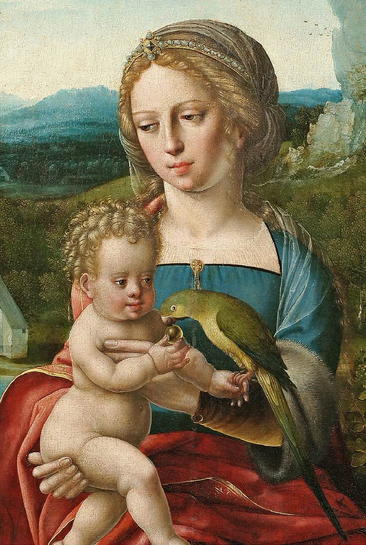 Virgin and Child in a Panoramic Landscape (detail)