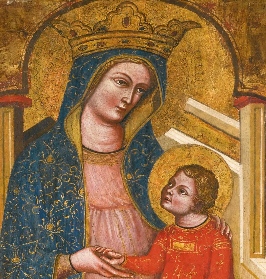 Virgin and Child Enthroned (detail)
