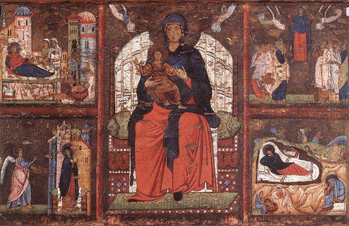 Virgin and Child Enthroned with Scenes from the Life of the Virgin