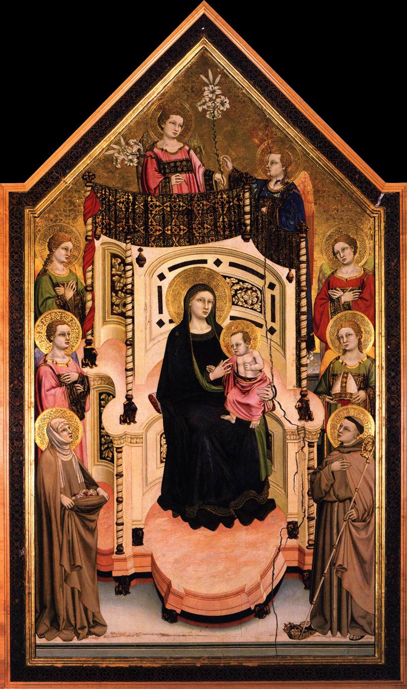 Virgin and Child among Two Saints and Six Angels