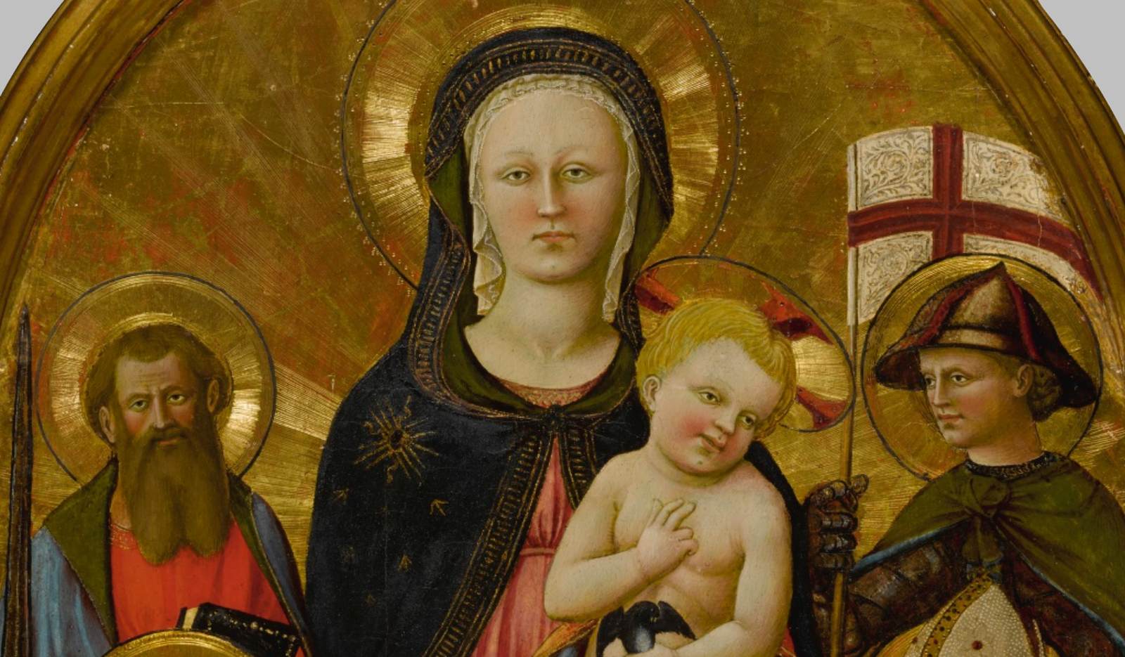 Madonna and Child Enthroned with Saints (detail)