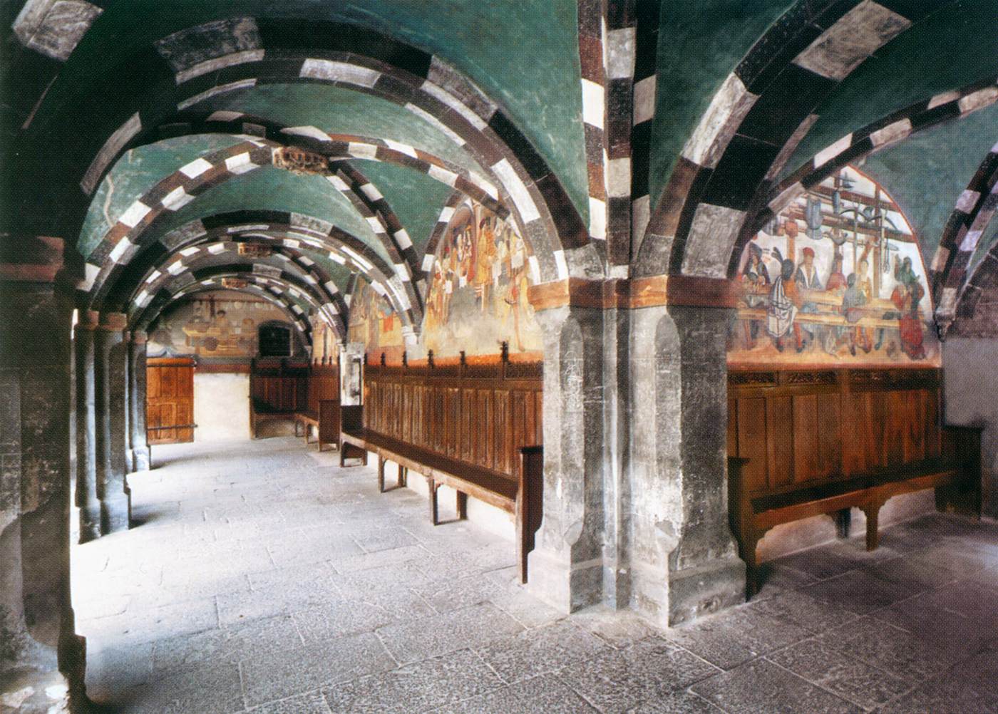 View into the portico and the courtyard loggia