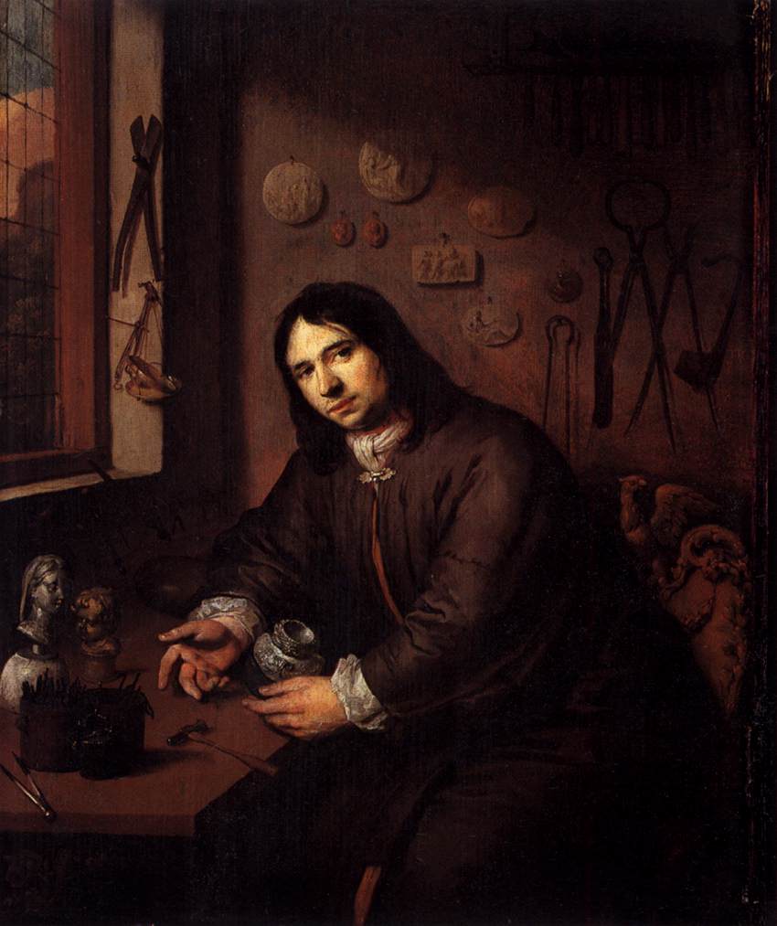 Portrait of a Silversmith in His Workshop