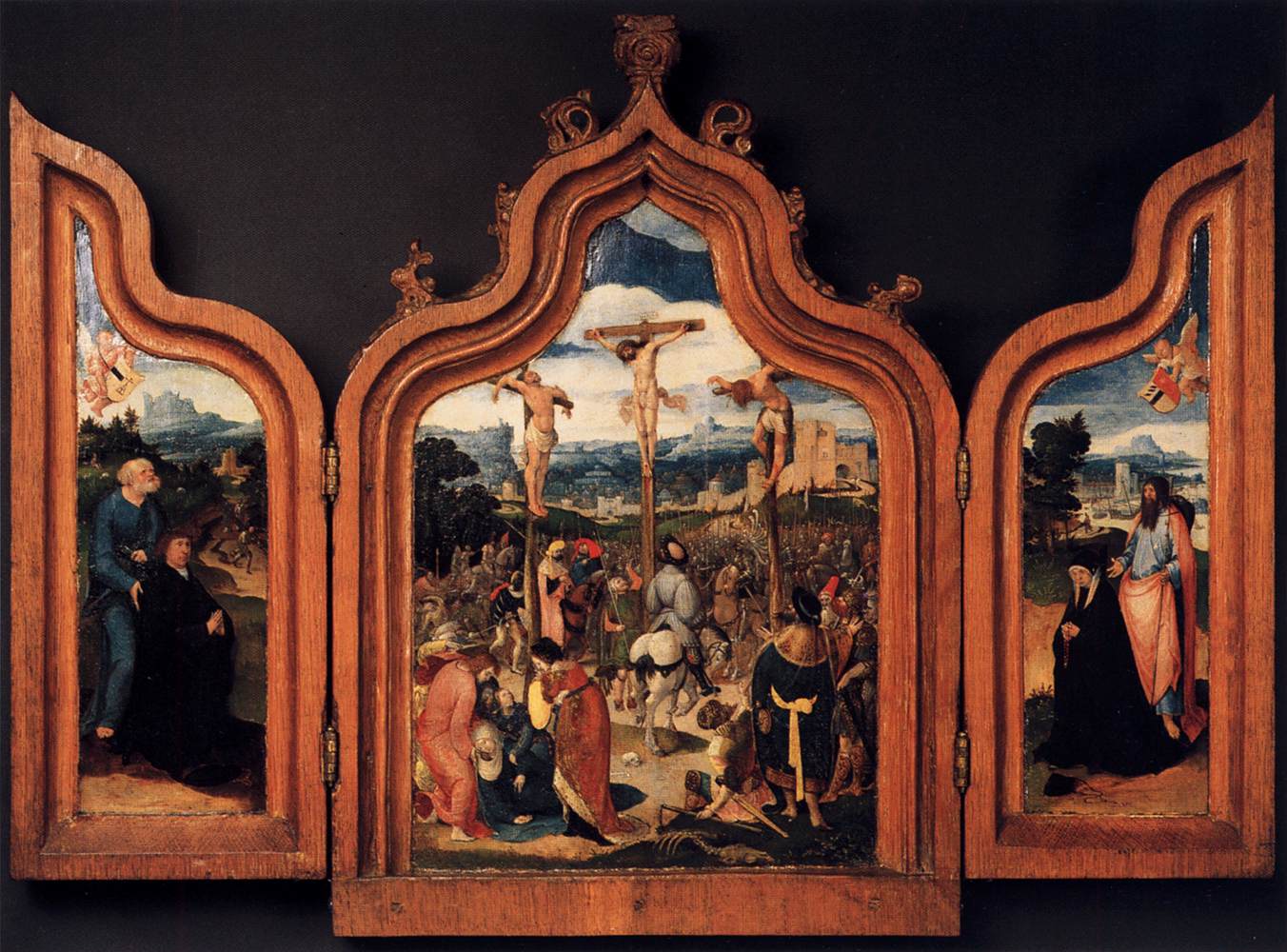 Triptych with the Crucifixion and Donors