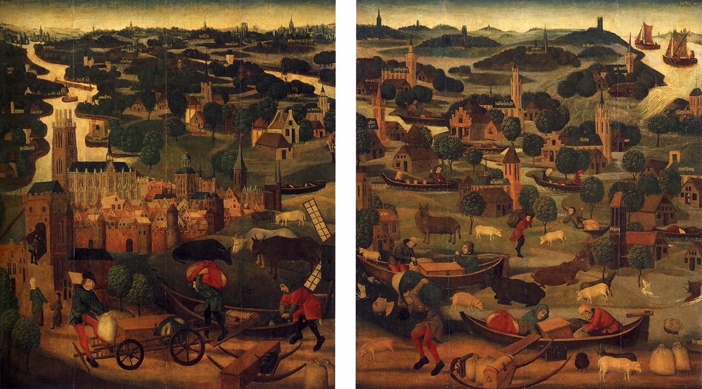 Two wings of an altarpiece