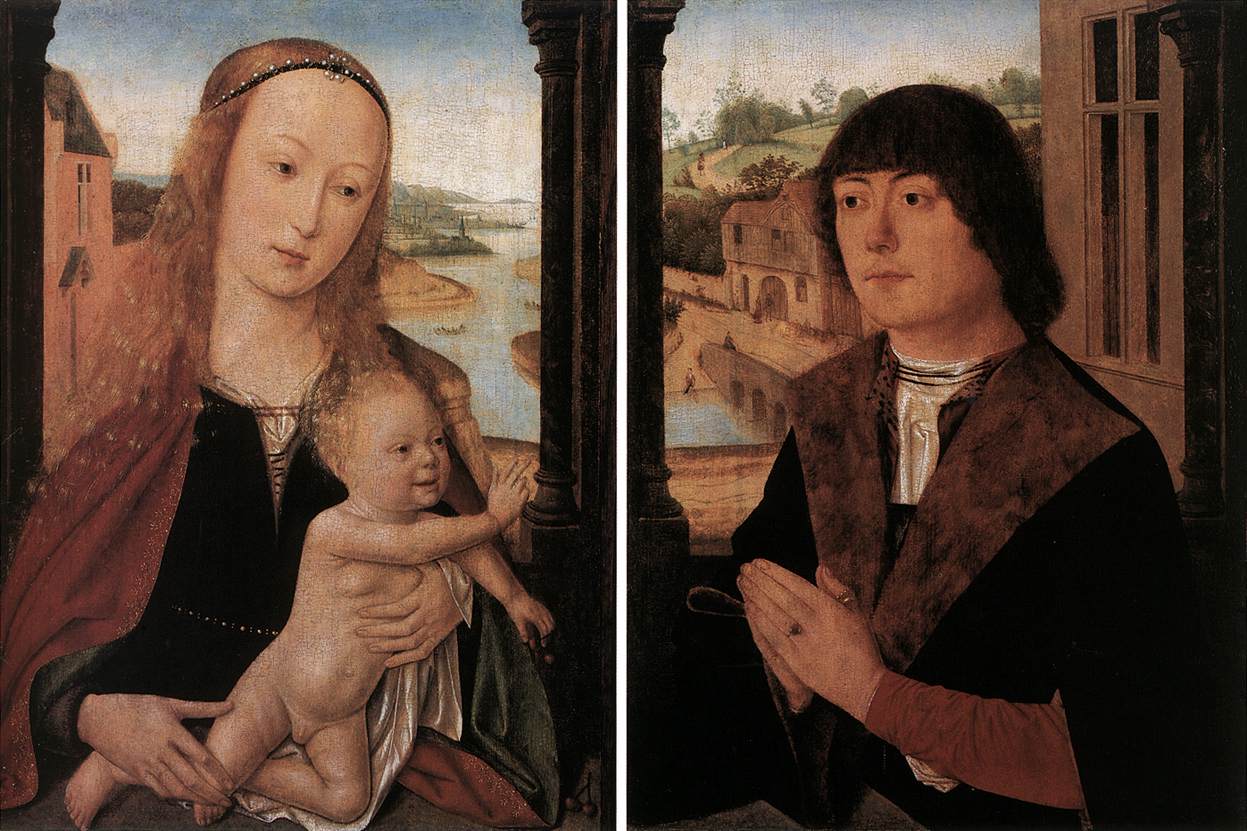 Diptych with a Man at Prayer before the Virgin and Child