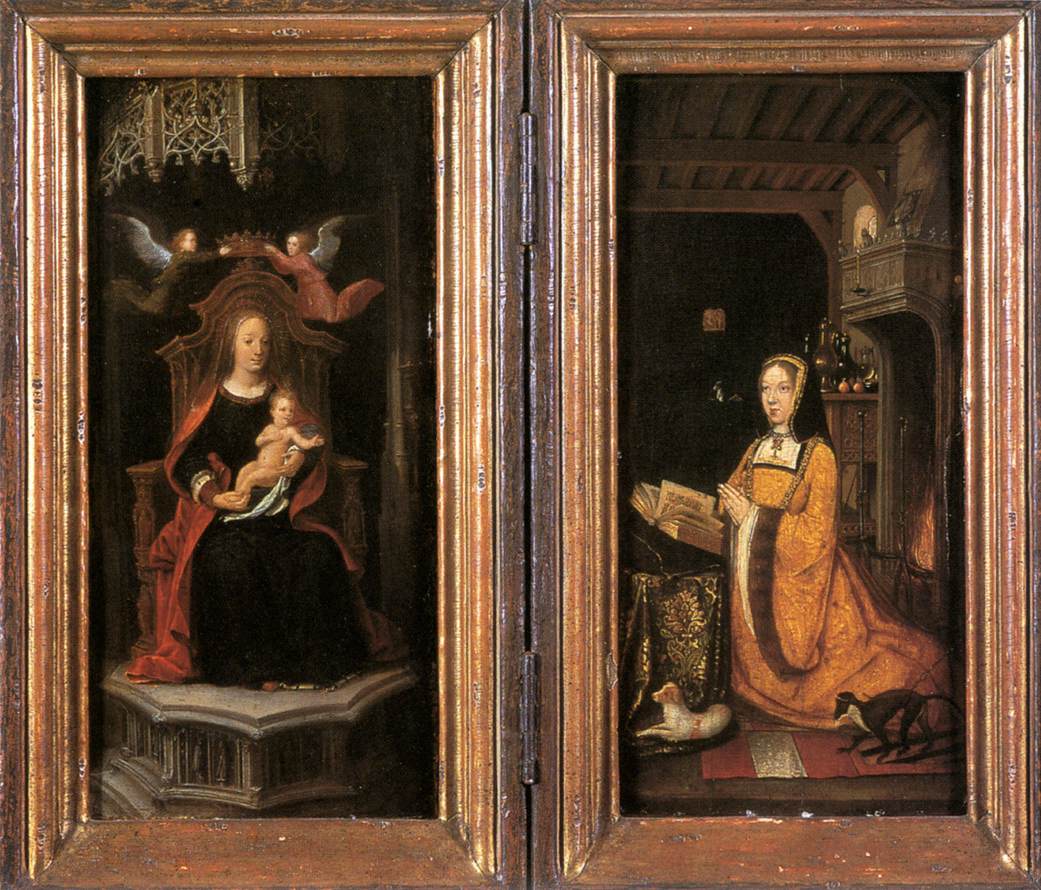 Diptych with Margaret of Austria Worshipping