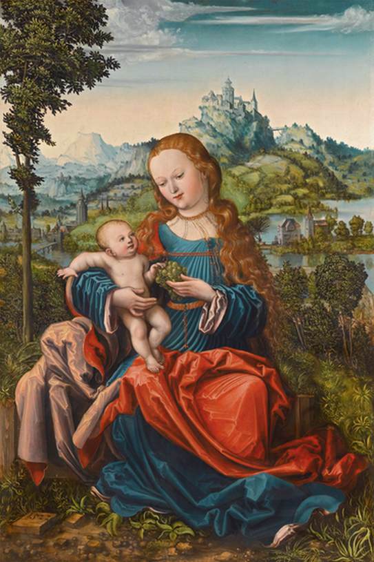 Virgin and Child on a Grassy Bank