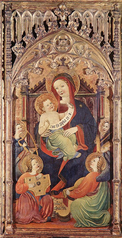 Madonna with Christ Child and Angels Playing Music