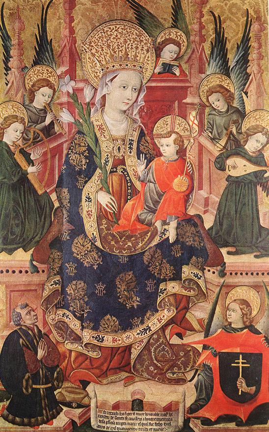 Madonna with Angels Playing Music and Donor