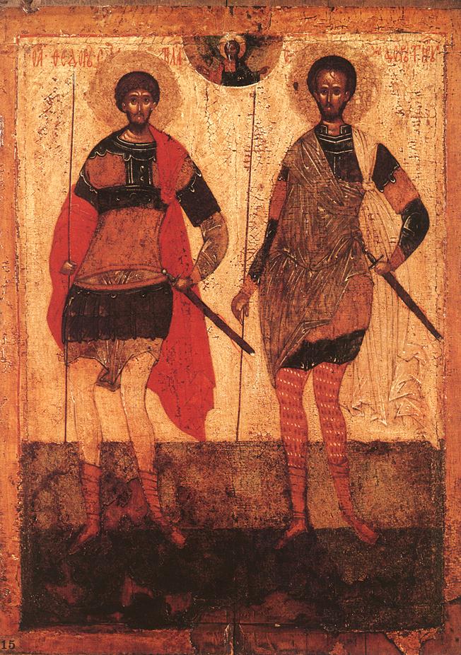 Icon of St Theodore Stratilates and St Theodore Tyron