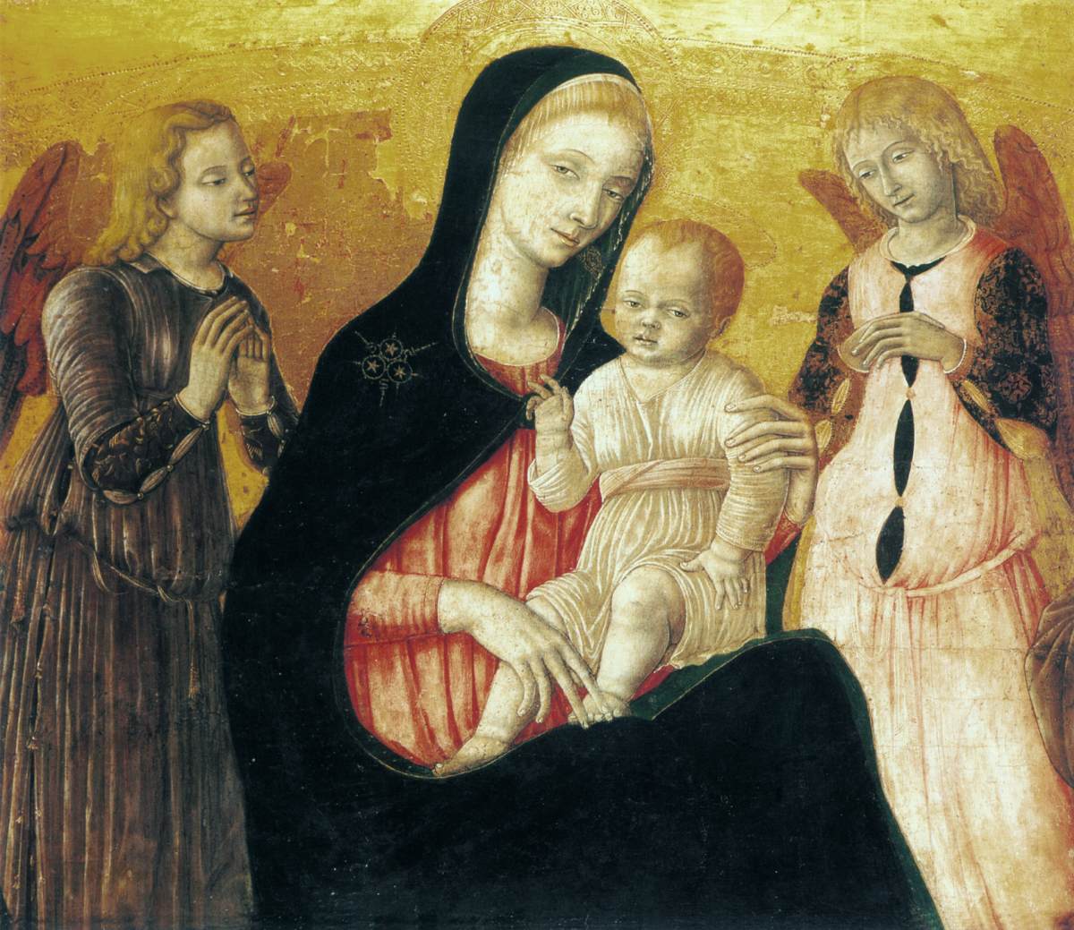 Madonna with Child and Two Angels