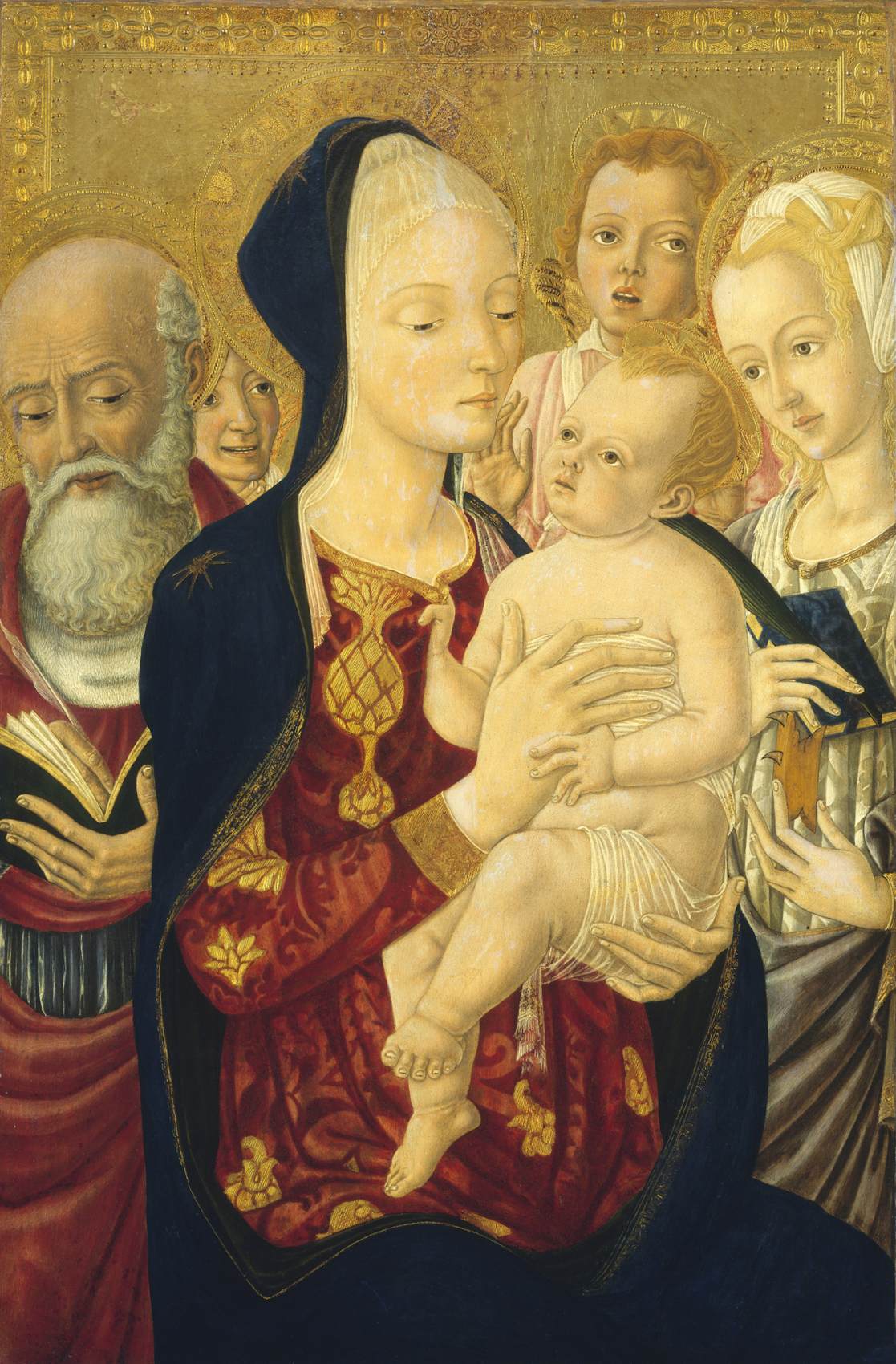 Madonna and Child with Sts Jerome, Catherine of Alexandria, and Angels