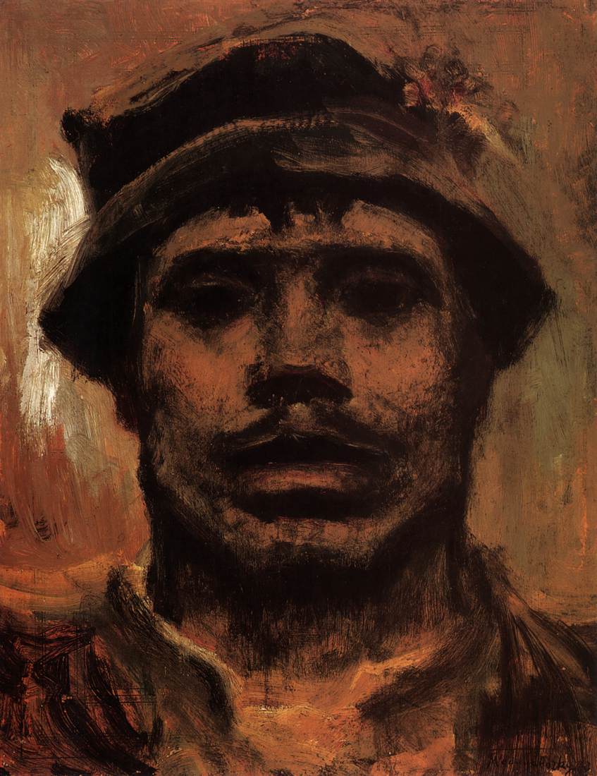 Head of a Tramp with Light Hat