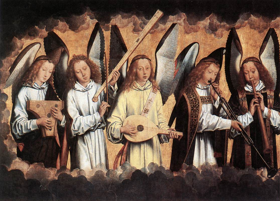 Angel Musicians (left panel)