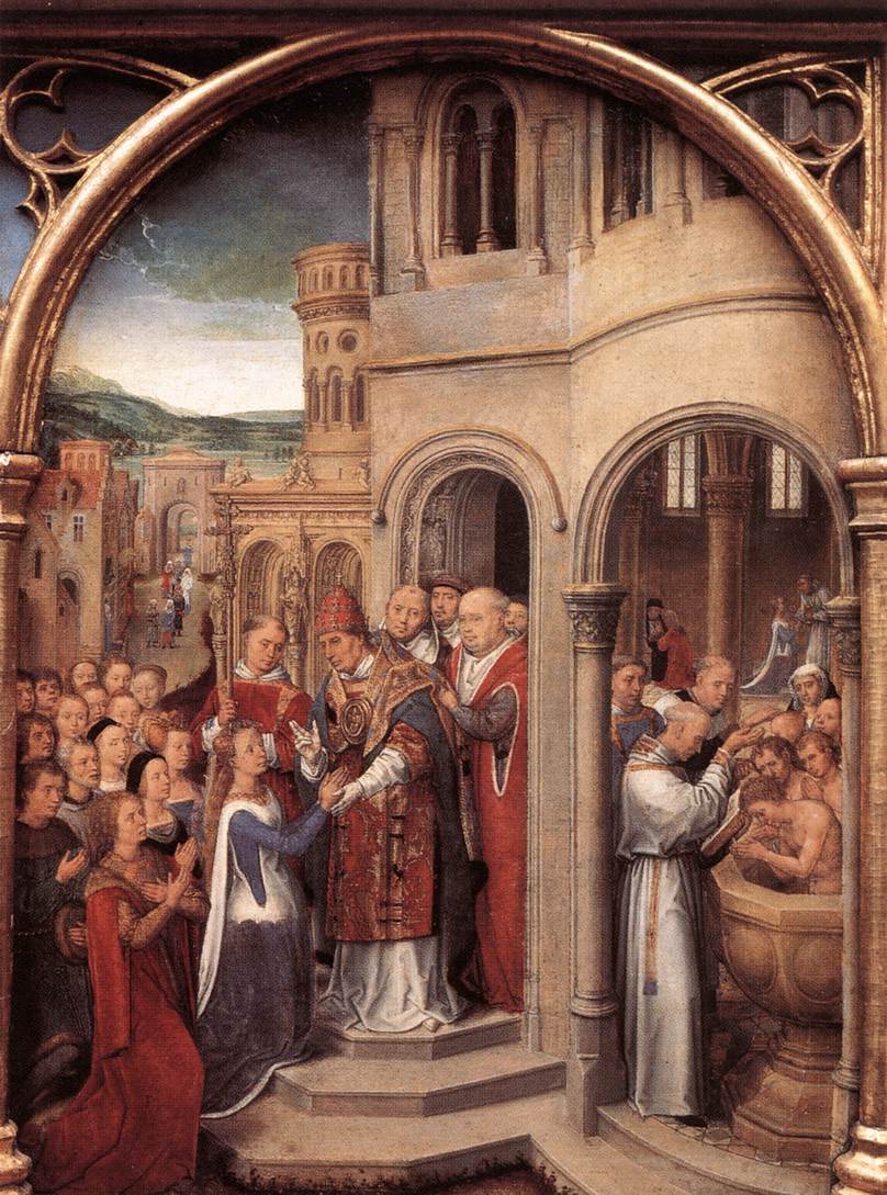 St Ursula Shrine: Arrival in Rome (scene 3)