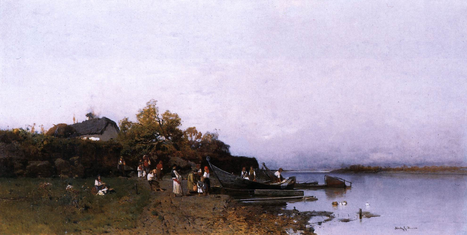 Fishermen's Ferry at the River Tisza