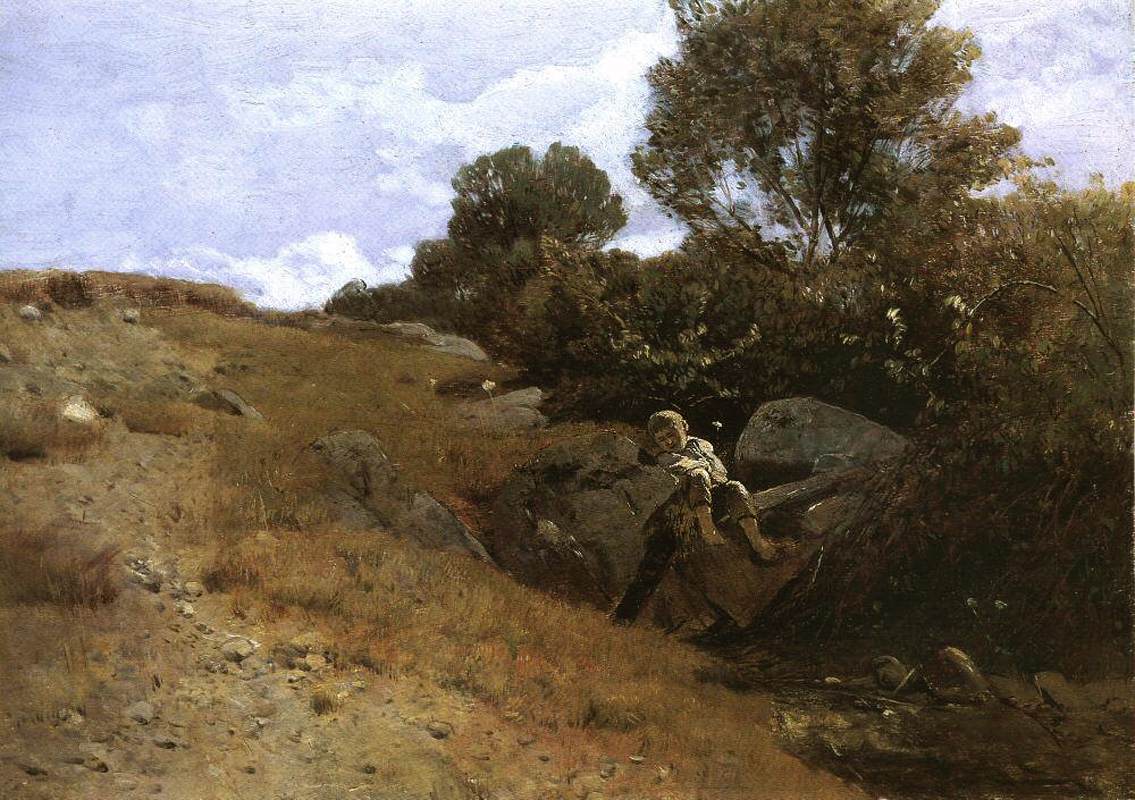 Landscape with Sleeping Boy