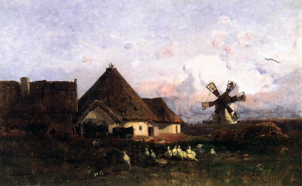 Landscape with Windmill (Detail of Szentiván)