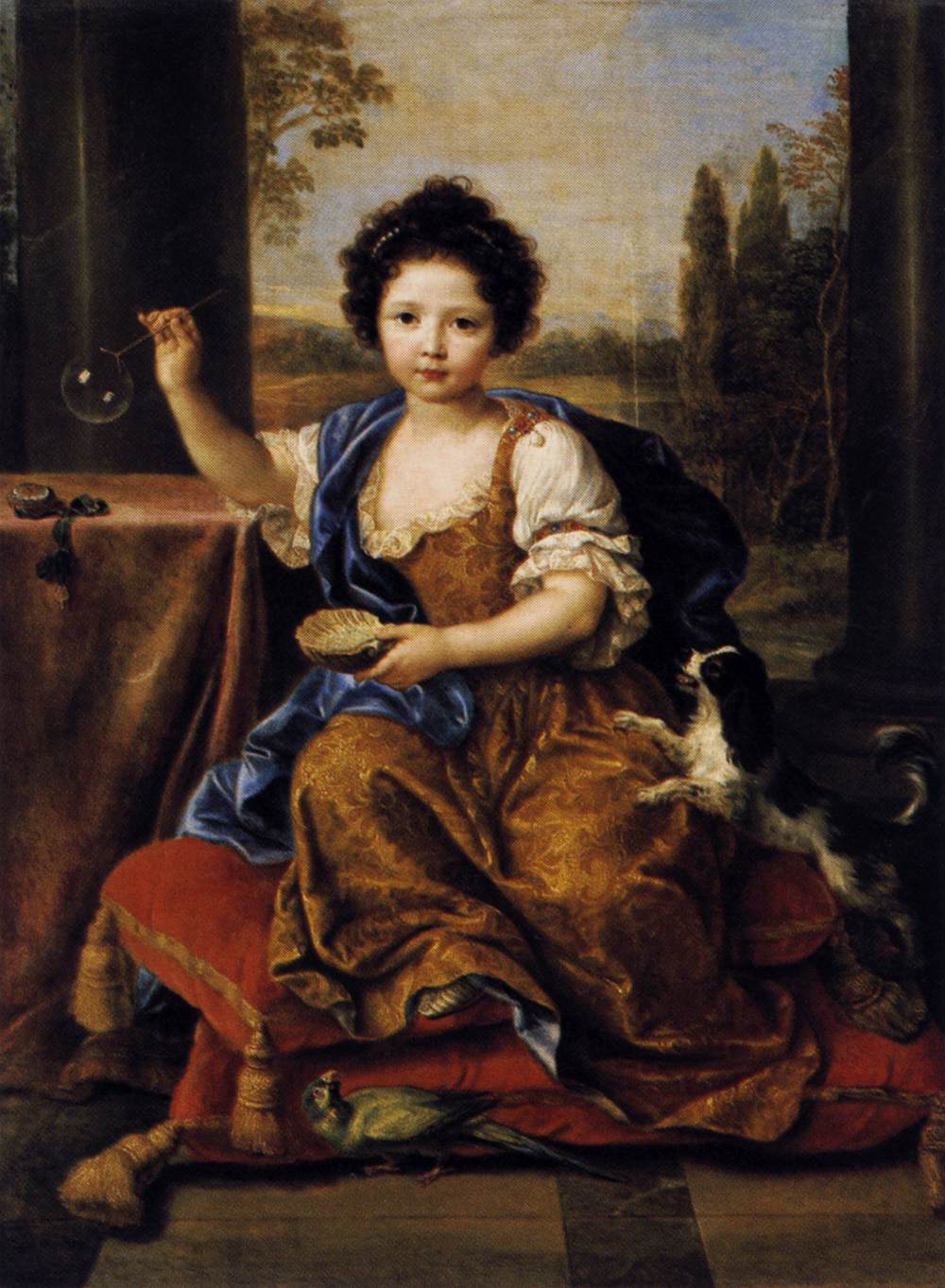 Girl Blowing Soap Bubbles