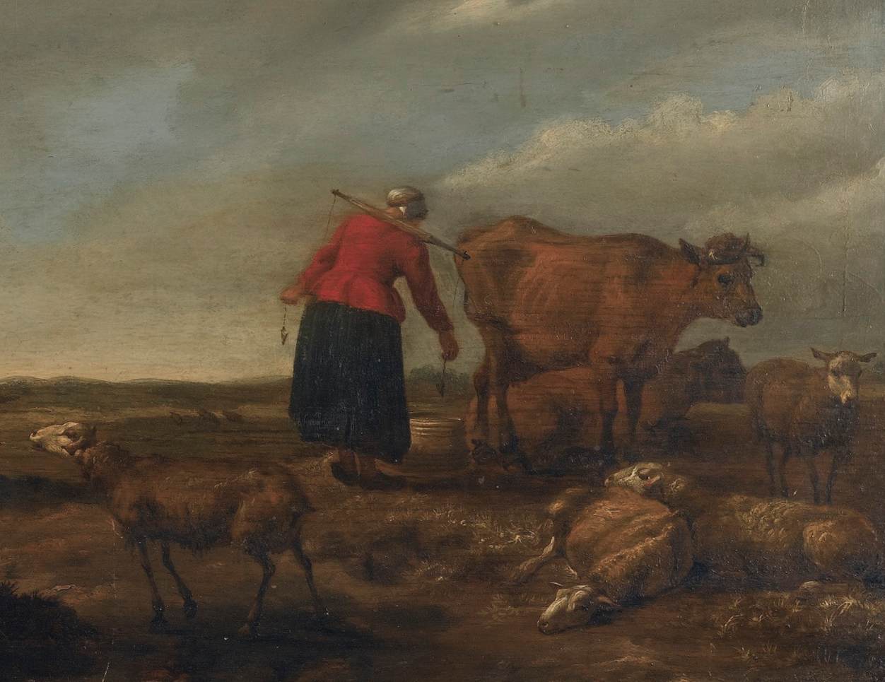 Landscape with a Milkmaid (detail)