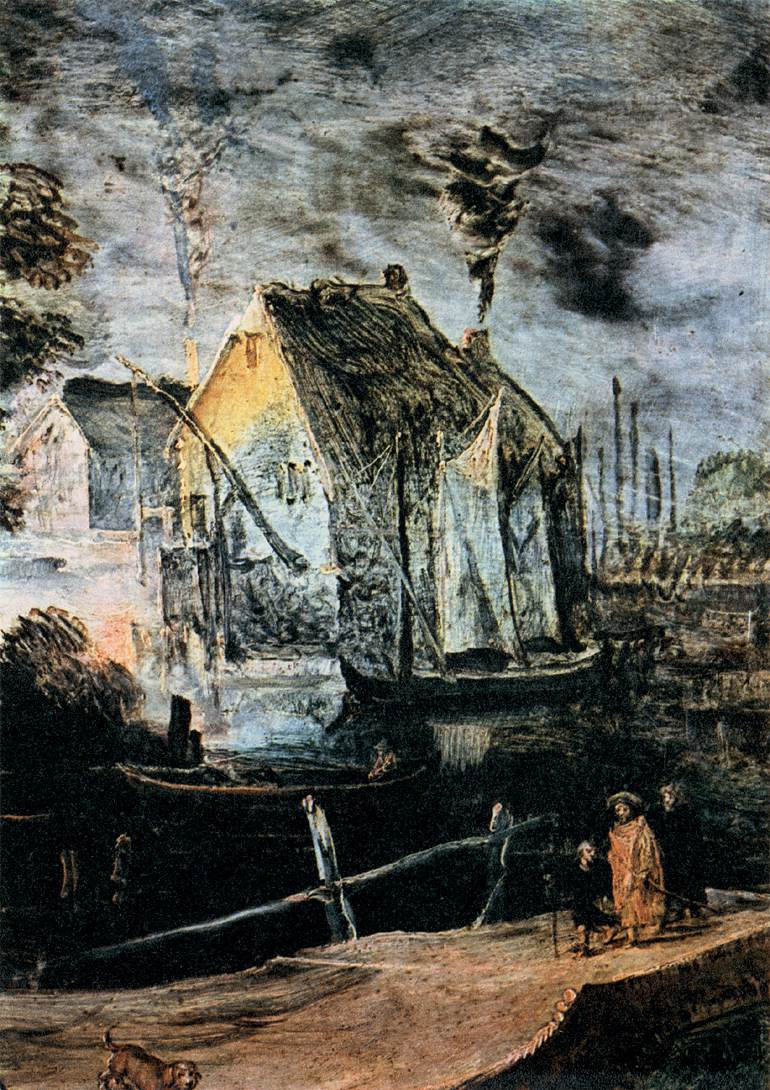 Village at Full Moon (detail)