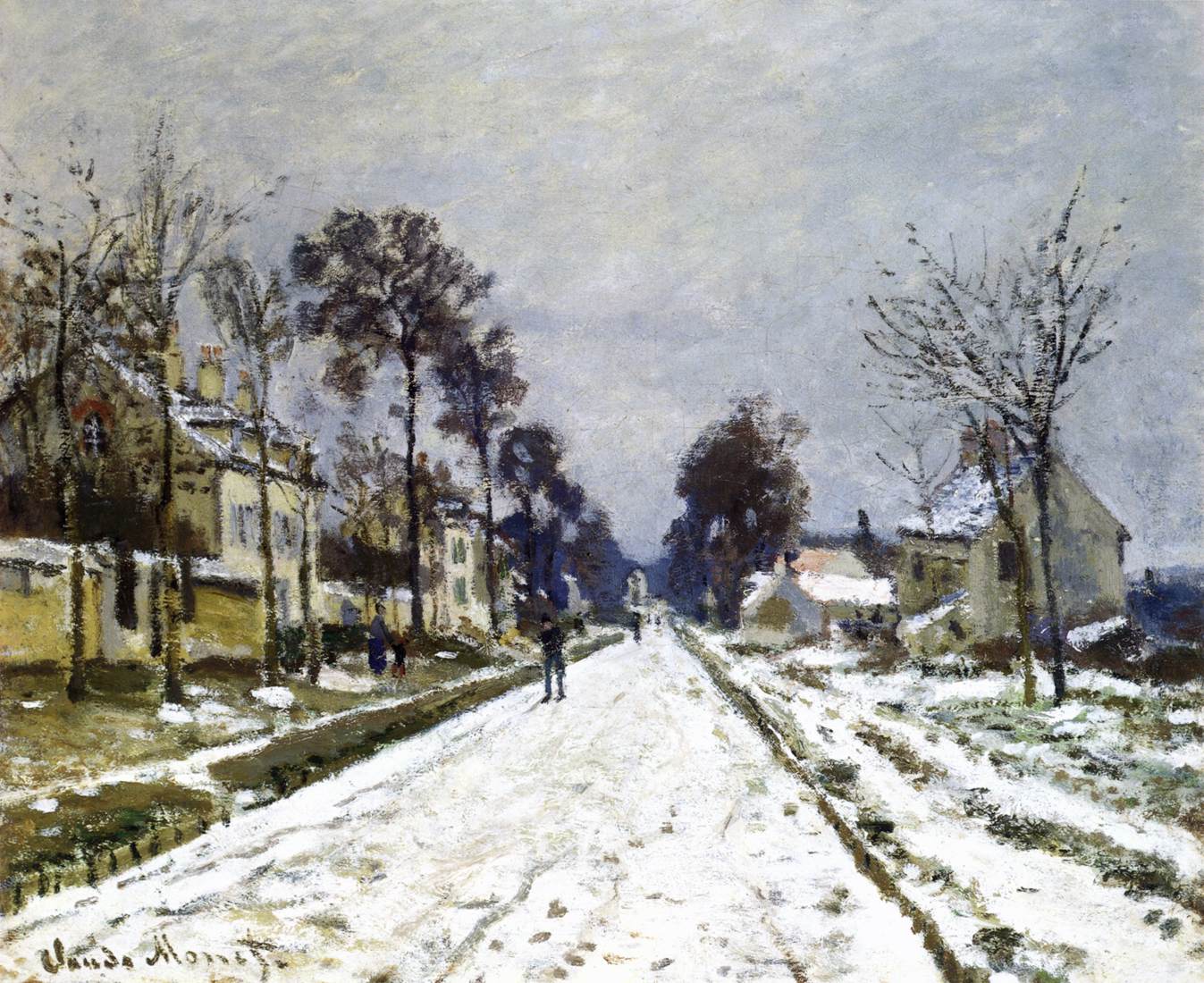 Road at Louveciennes, Snow Effect