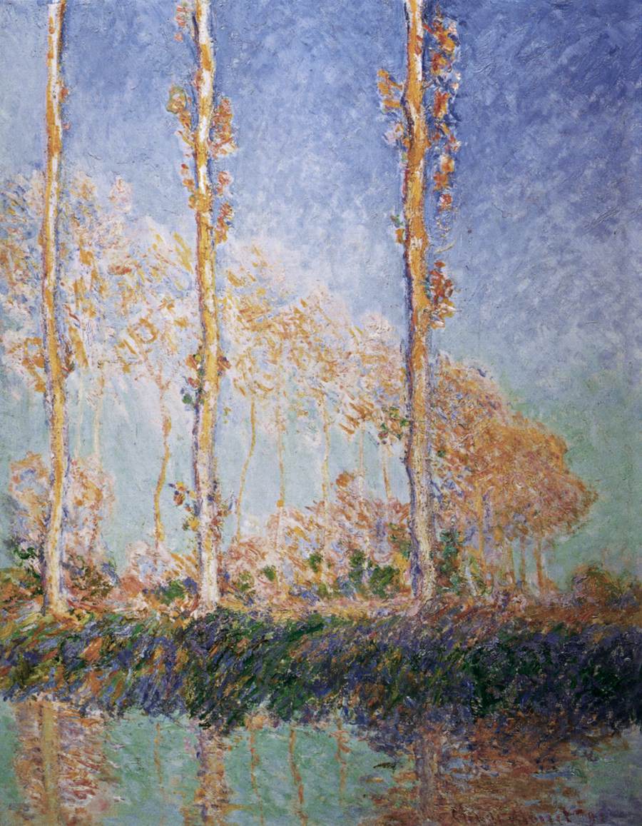 Poplars, Three Pink Trees, Autumn