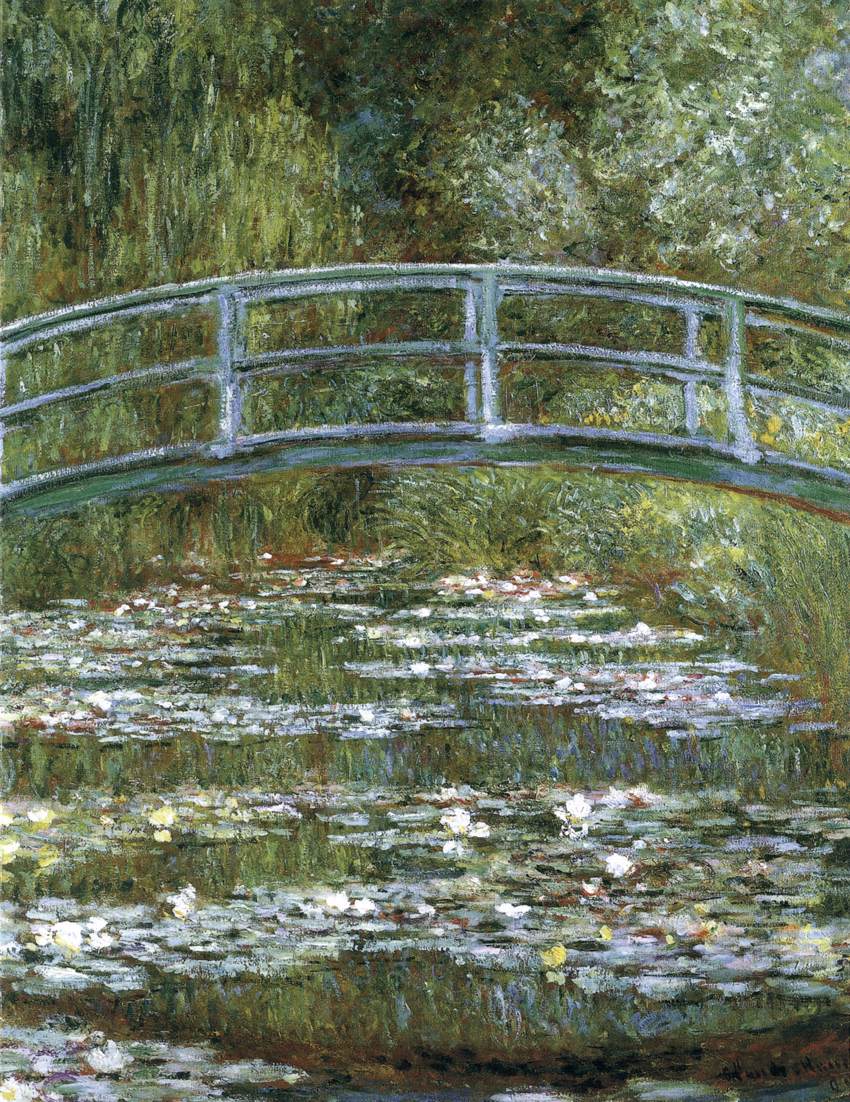 Bridge over a Pond of Water Lilies
