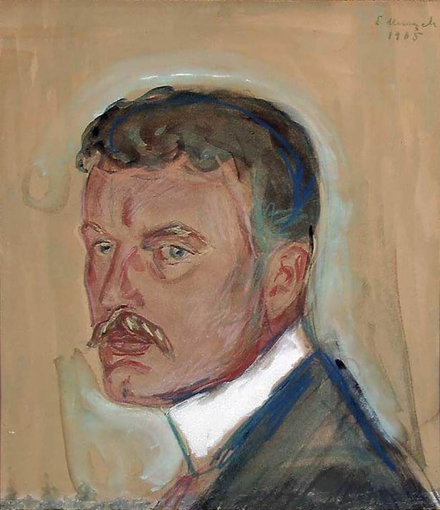 Self-Portrait with Moustache and Starched Collar
