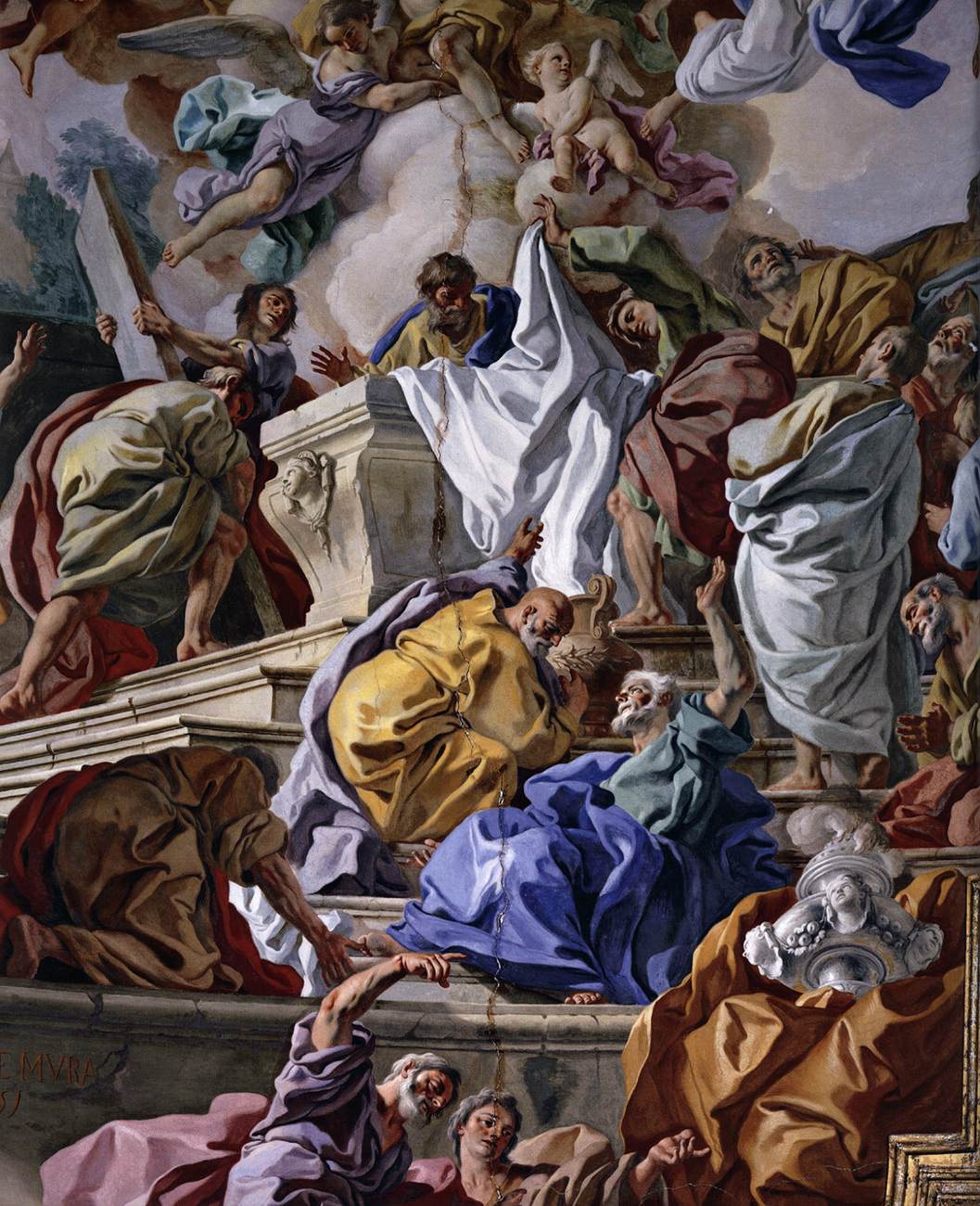 Assumption of the Virgin Attended by the Apostles (detail)