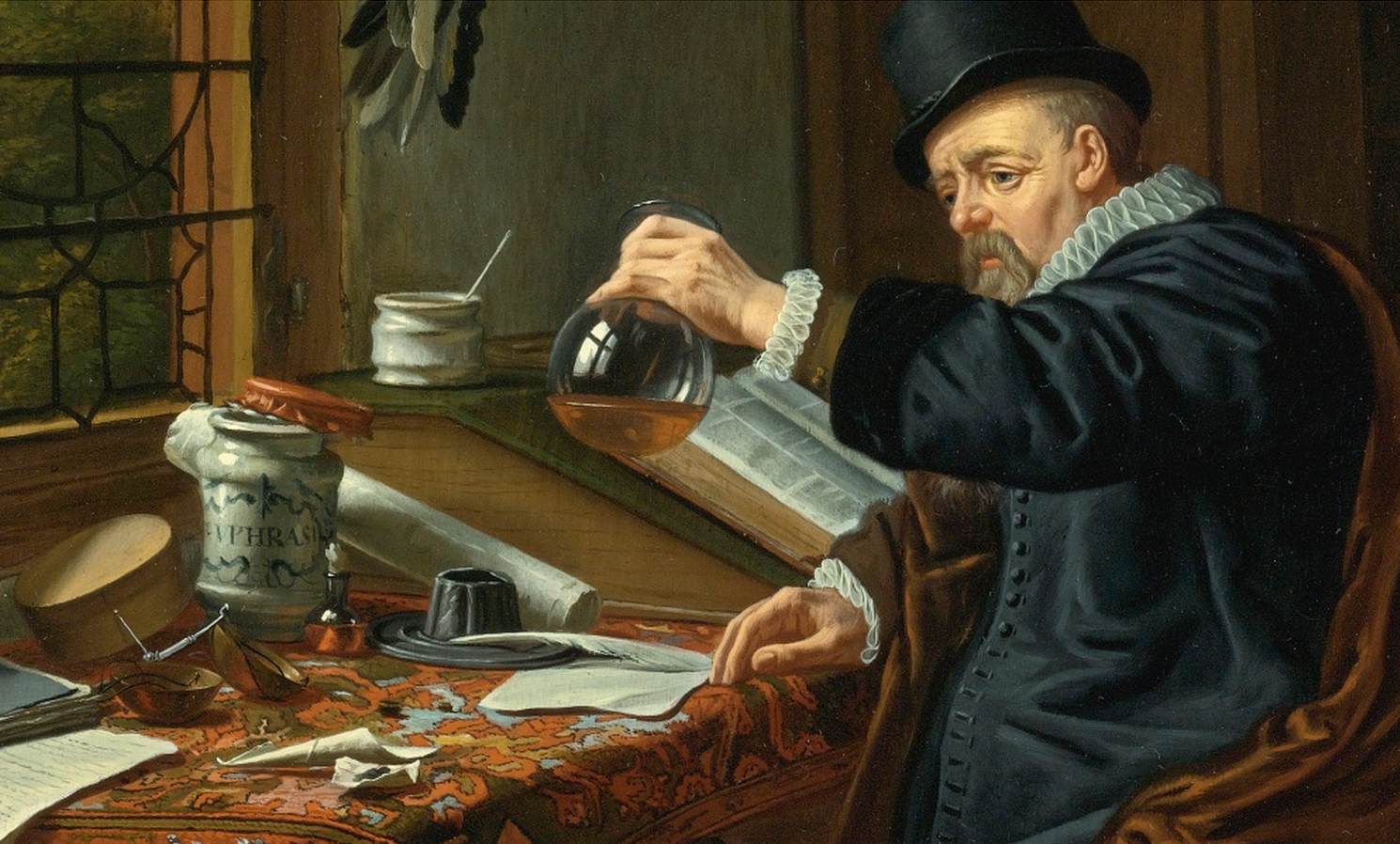 A Doctor in His Studio (detail)