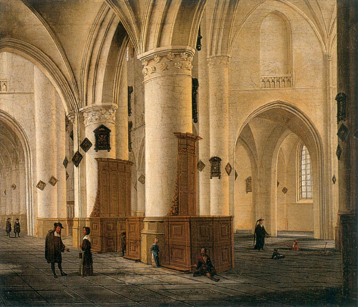 Interior of Saint Bavo's Church in Haarlem