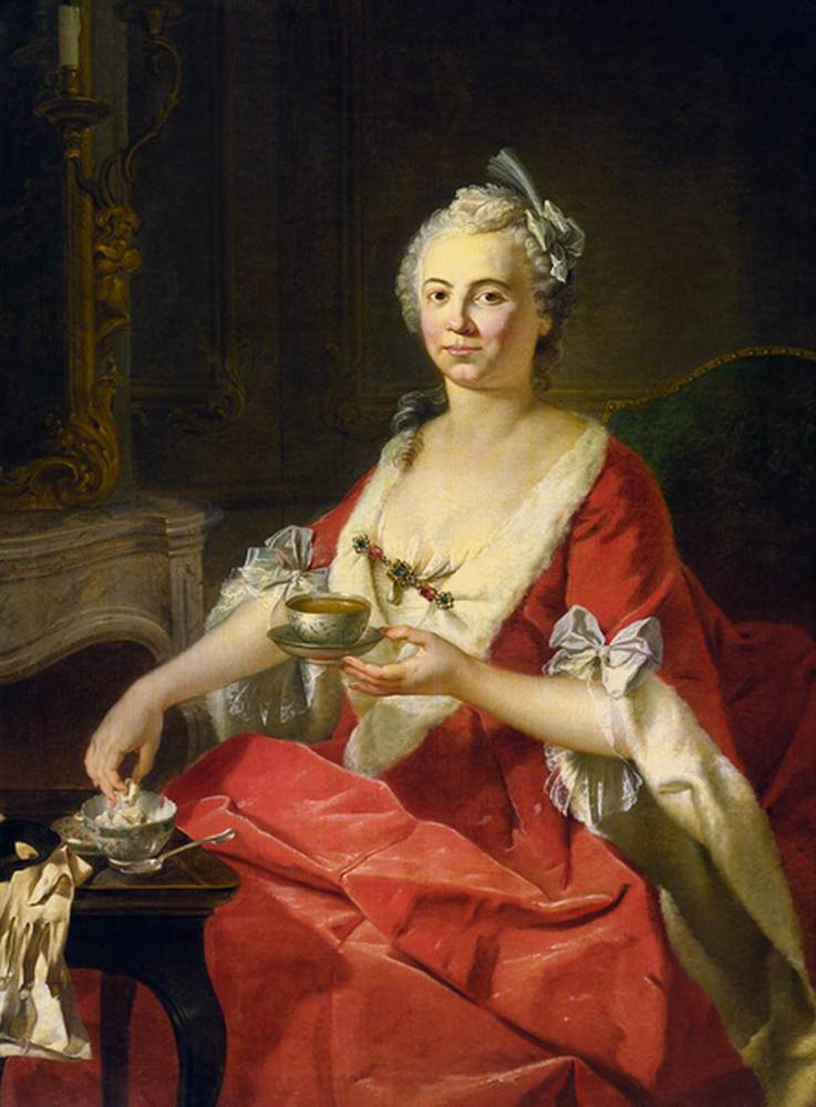 Portrait of a Woman Taking Tea