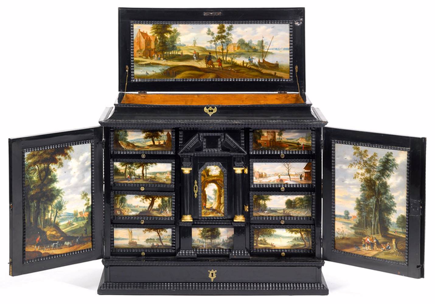 Ebony Veneered Cabinet