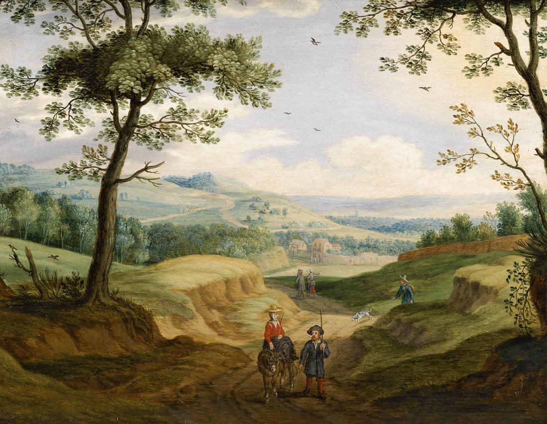 Extensive Landscape with Travellers on a Road