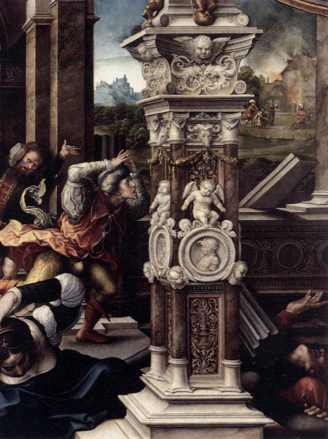 Triptych of Virtue of Patience (central panel, detail)