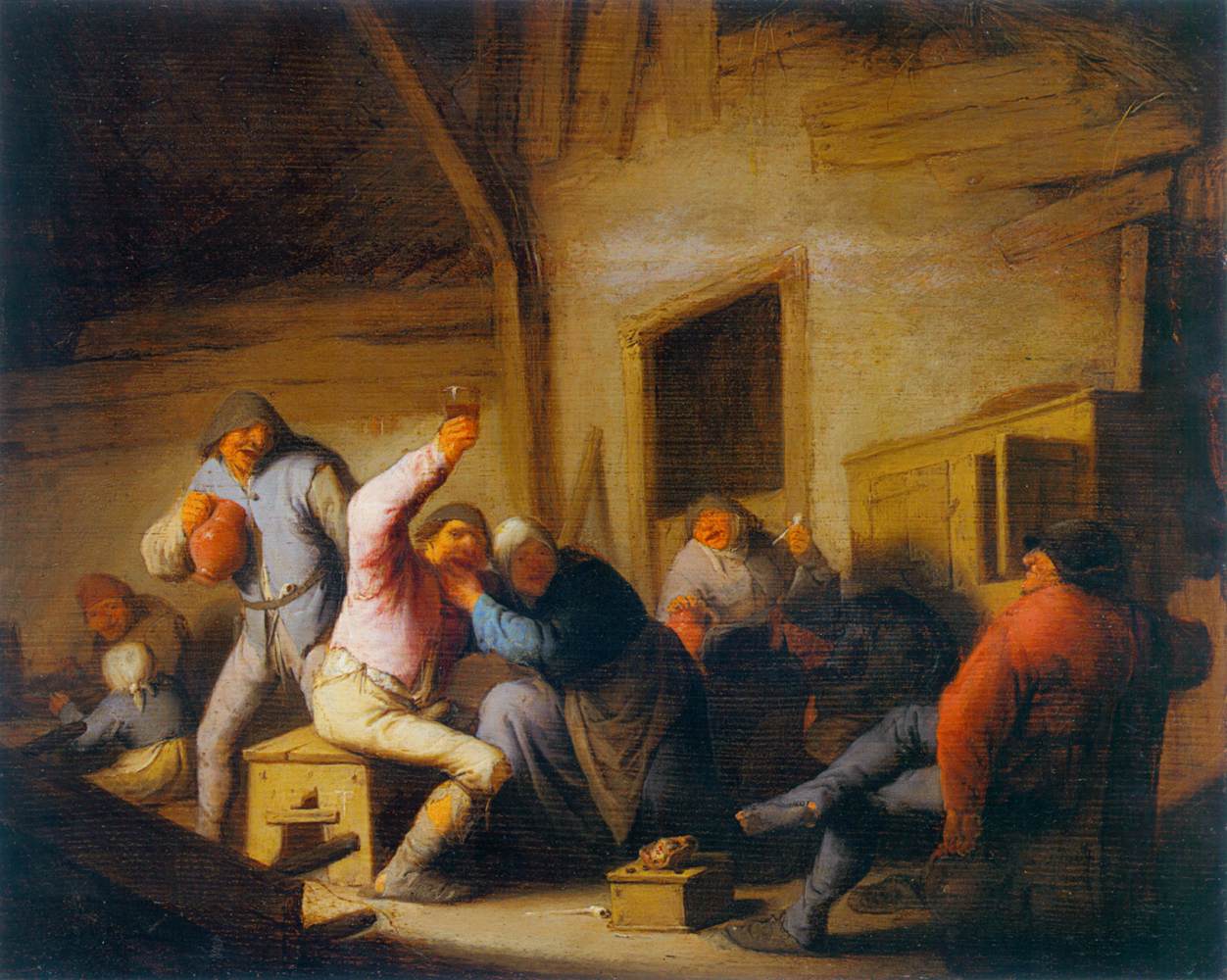 Carousing Peasants in a Tavern